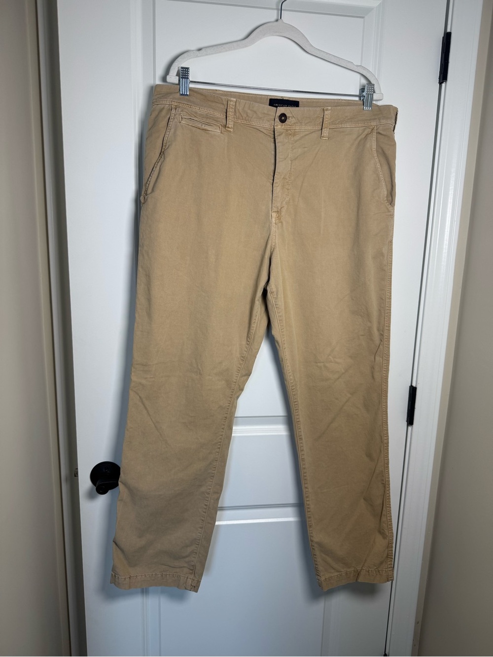 American Eagle Outfitters Khaki Straight-Leg Chinos